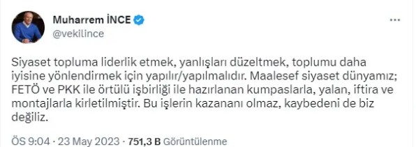 Muharrem İnce’den, Kılıçdaroğlu’nun montaj iddialarına tokat gibi cevap!